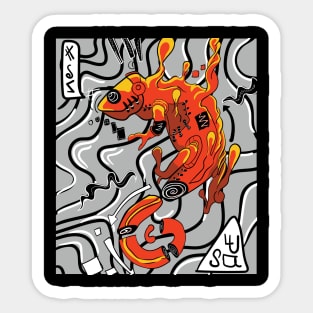 Fire Chameleon Sticker